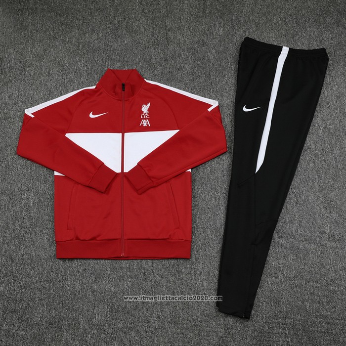 Tuta da Track Giacca Liverpool 2020 2021 Rosso e Bianco